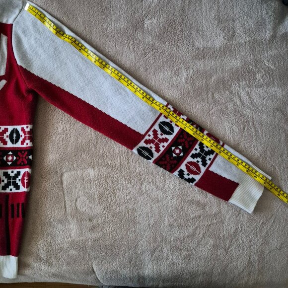 NFL Team Apparel Mens L Arizona Cardinals Light Up Long Sleeve Sweater Red White - Picture 15 of 17